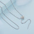925 Sterling Silver Adjustable Necklace with CZ Pendant for Women  DestGlow