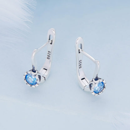 925 Sterling Silver Earrings with Oxidized Finish and Pavé Setting  DestGlow
