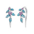 925 Sterling Silver White Gold Plated Enamel Earrings  DestGlow