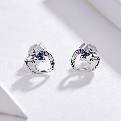 925 Sterling Silver Earrings with Oxidized Finish and Pavé Setting  DestGlow