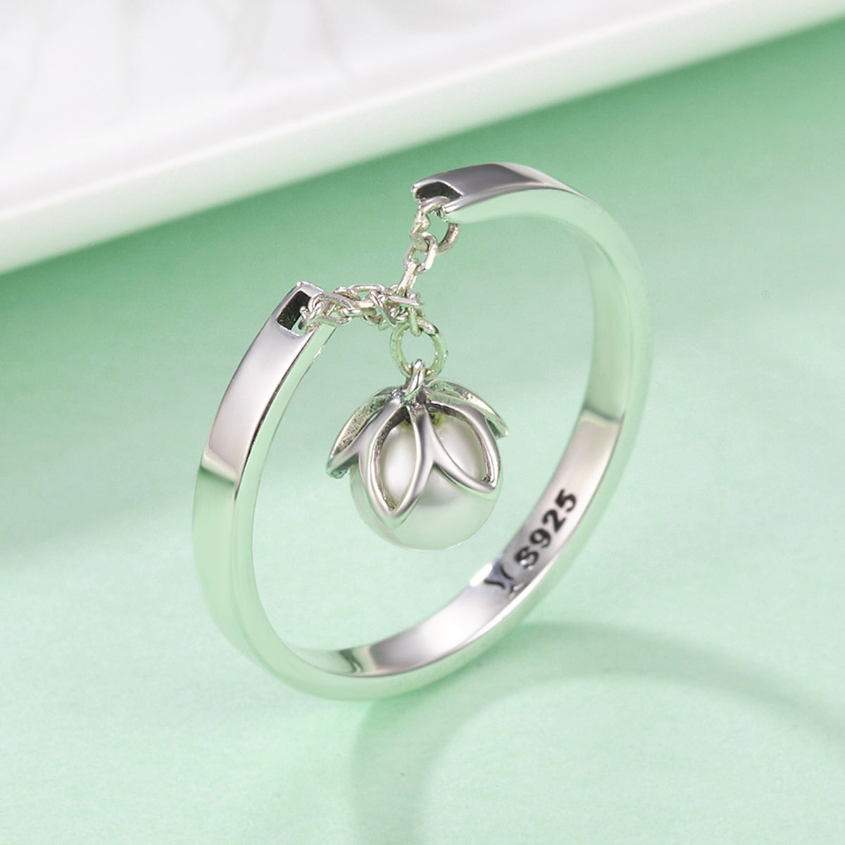 S925 Sterling Silver Ring Width 0.2CM Bead 0.6CM for Women  DestGlow