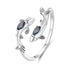 925 Sterling Silver Transparent Glass Ring for Women  DestGlow