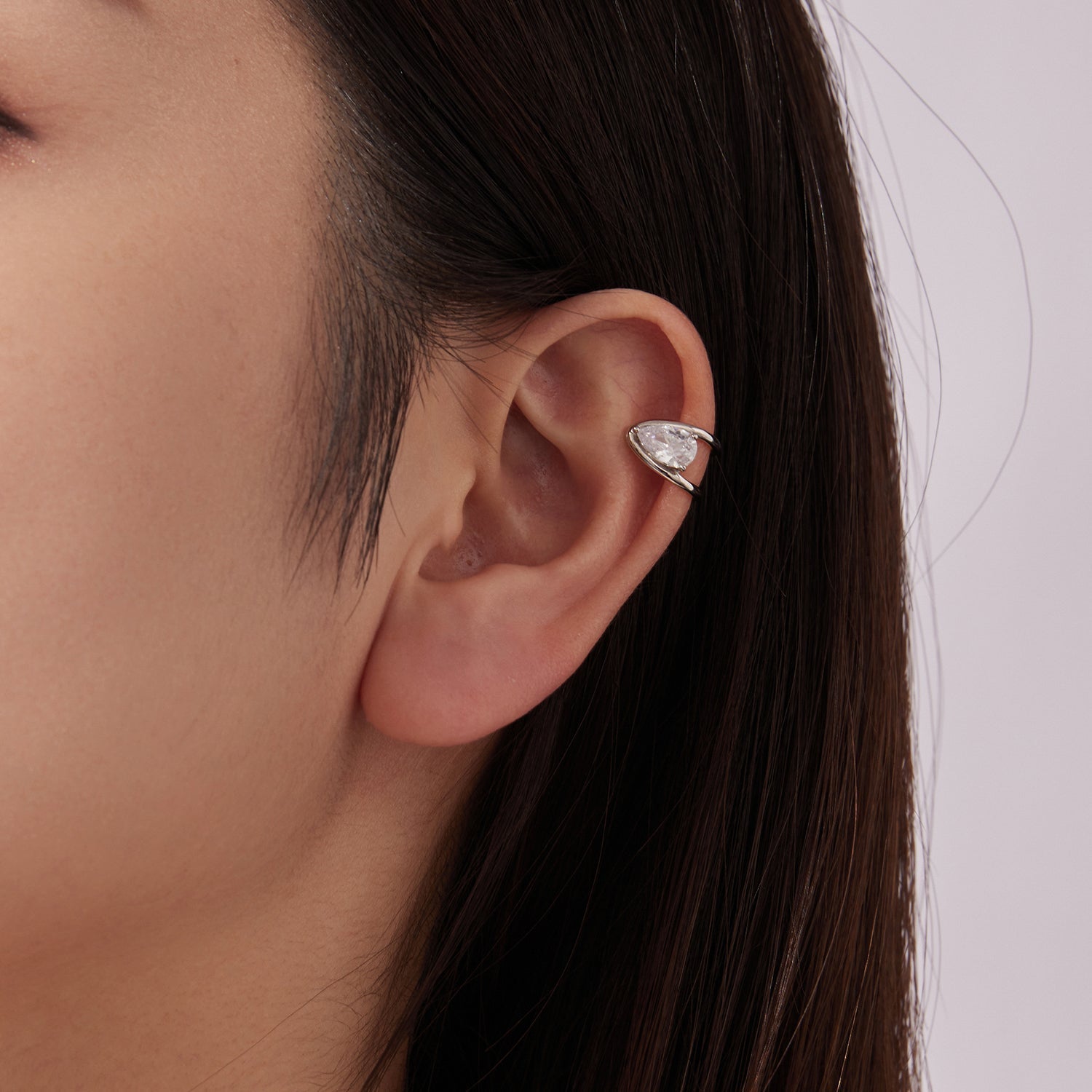 925 Sterling Silver Hoop Earrings with Pavé Setting CZ in White Gold  DestGlow
