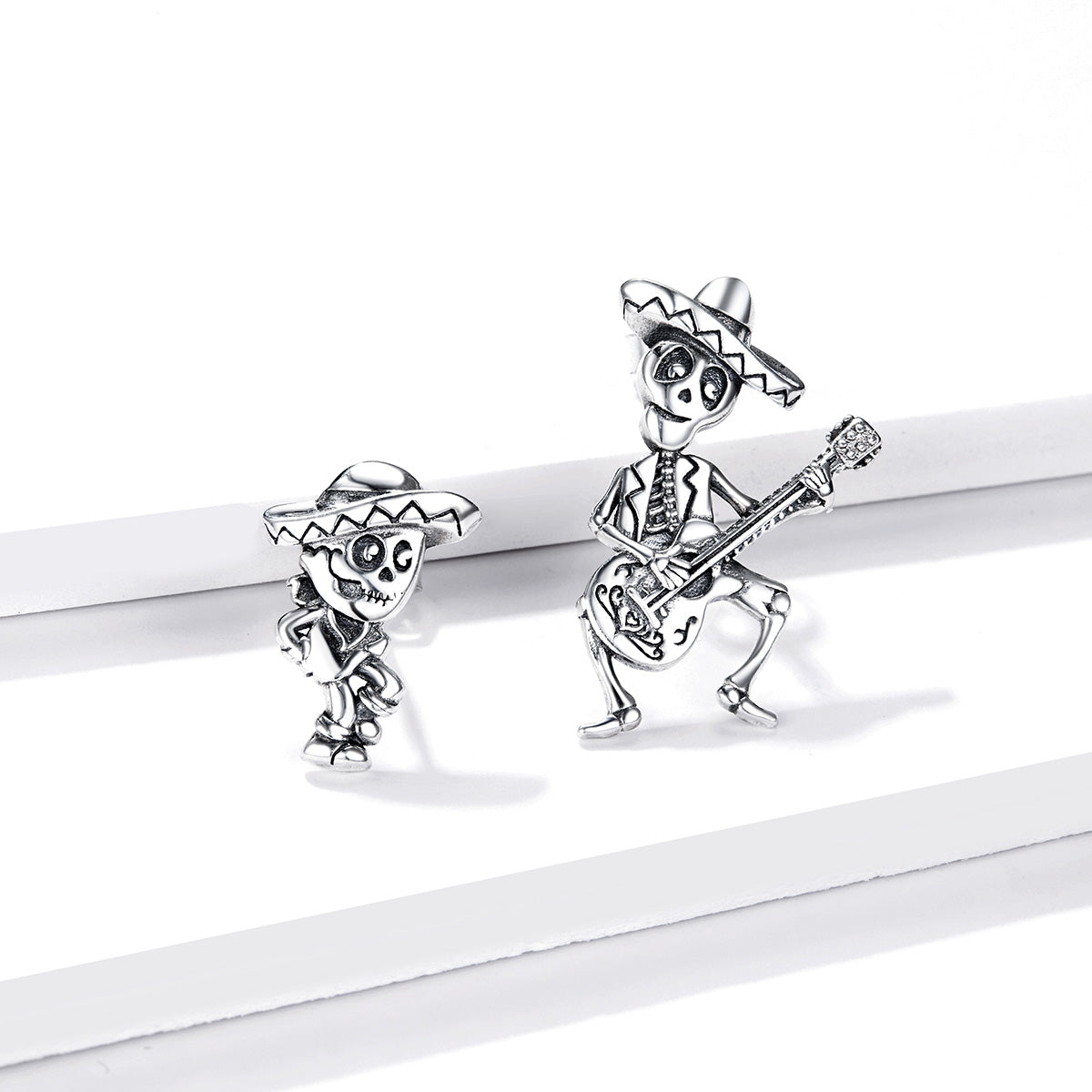 S925 Oxidized Silver Earrings Size 1.5*1cm, 2.4*1.3cm for Women  DestGlow