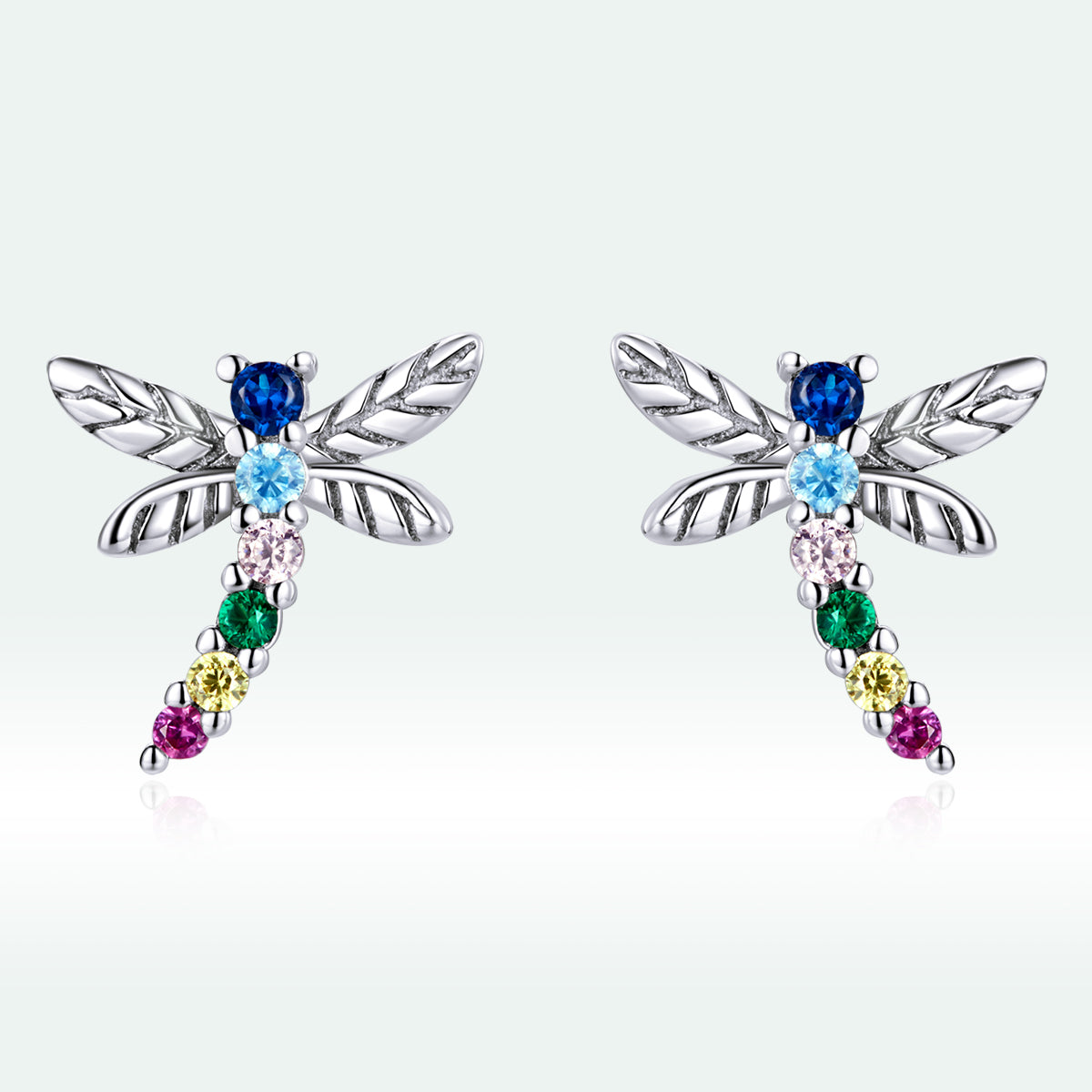 925 Sterling Silver Earrings with Pavé Setting CZ in Oxidized Silver  DestGlow