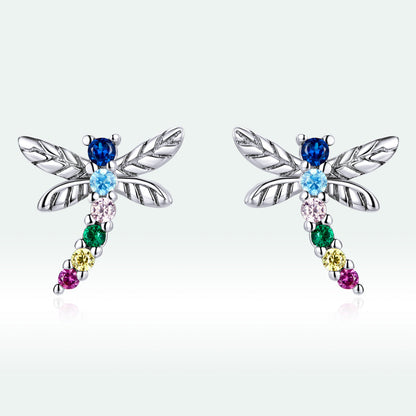 925 Sterling Silver Earrings with Pavé Setting CZ in Oxidized Silver  DestGlow