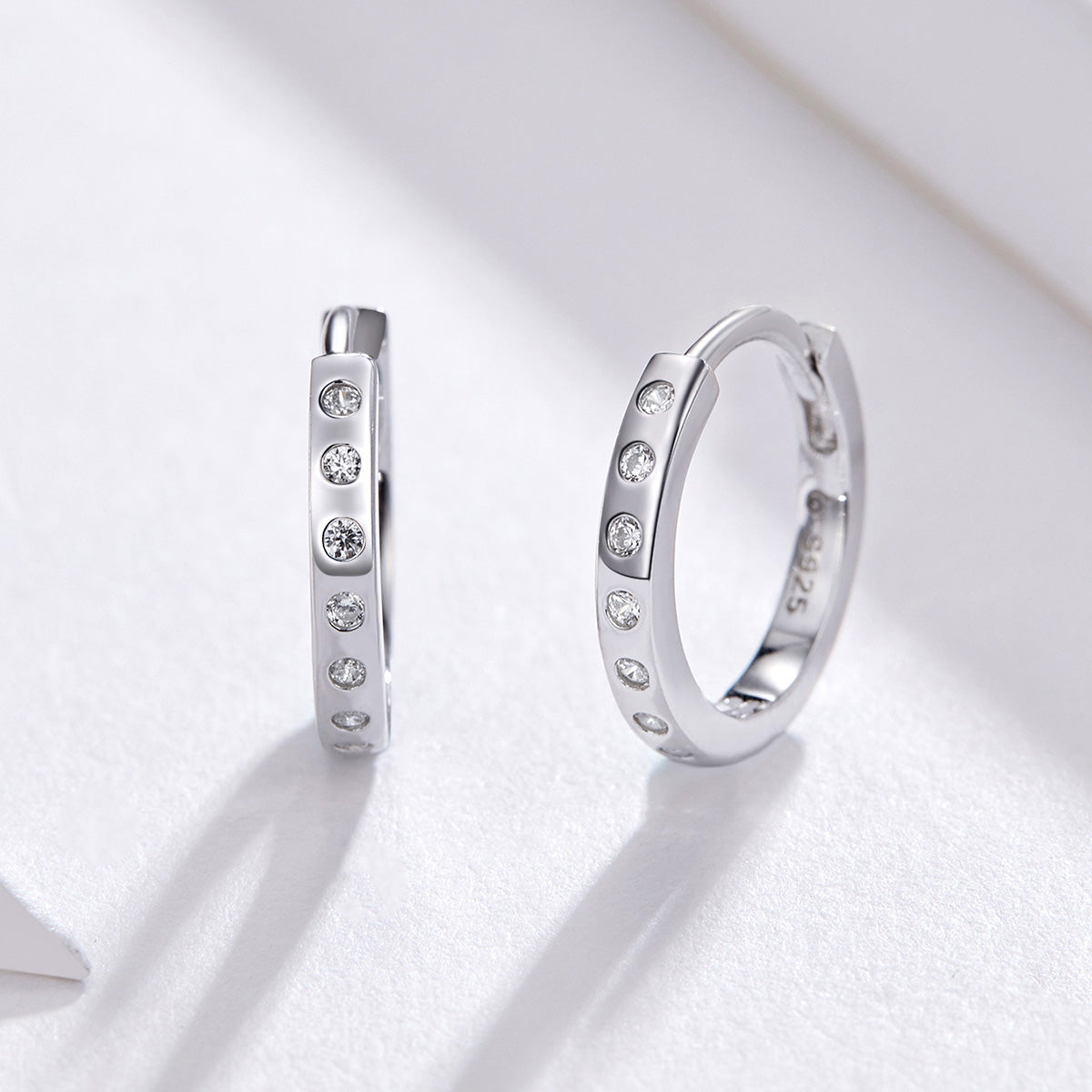 925 Sterling Silver Earrings with Pavé Setting CZ for Women  DestGlow