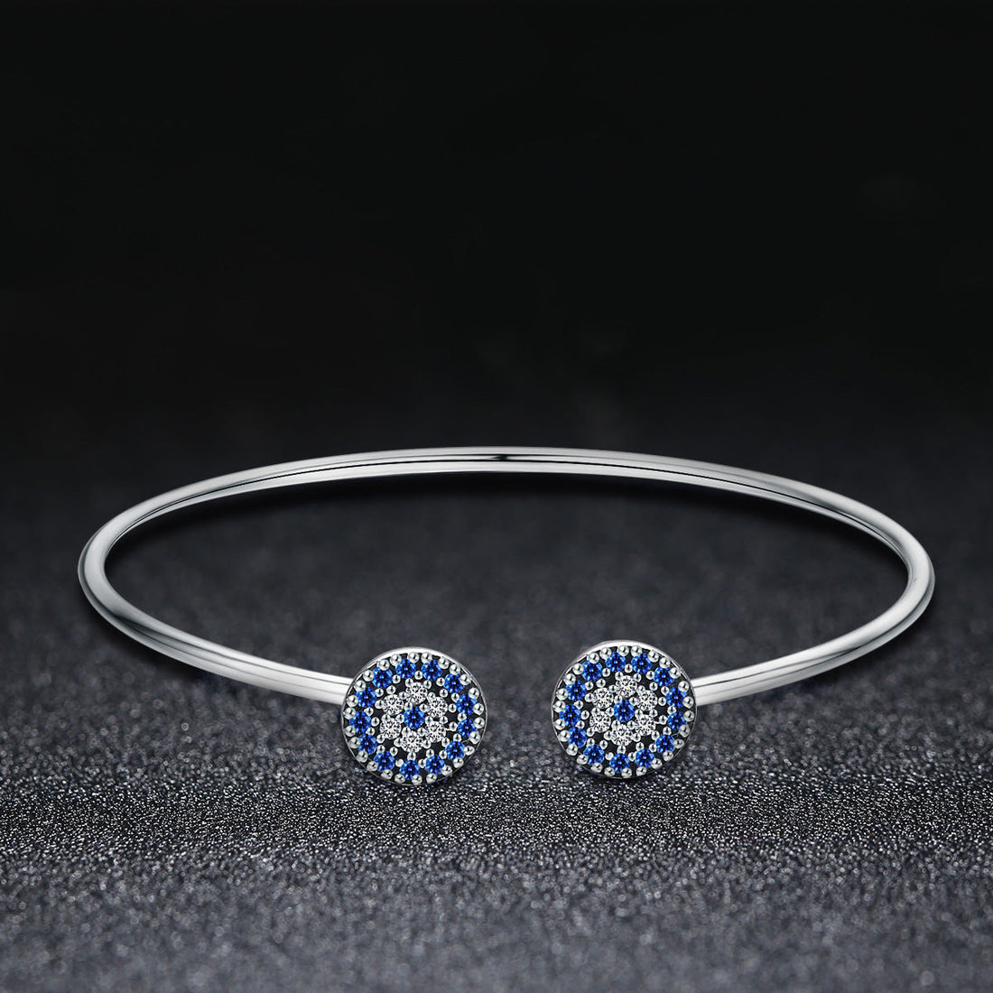 925 Sterling Silver Bracelet with Outer Diameter 6cm and Wall Thickness 0.2cm for Women  DestGlow