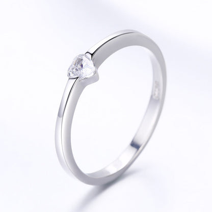 925 Sterling Silver Ring for Women Size 6.0 with Pavé Setting CZ  DestGlow