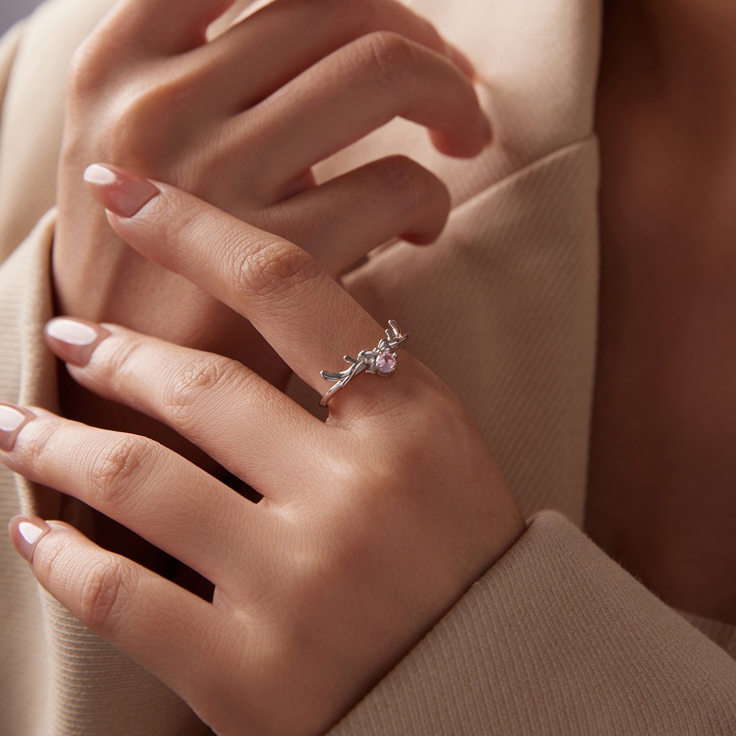 925 Sterling Silver White Gold Plated Bow-Knot Ring with CZ for Women  DestGlow