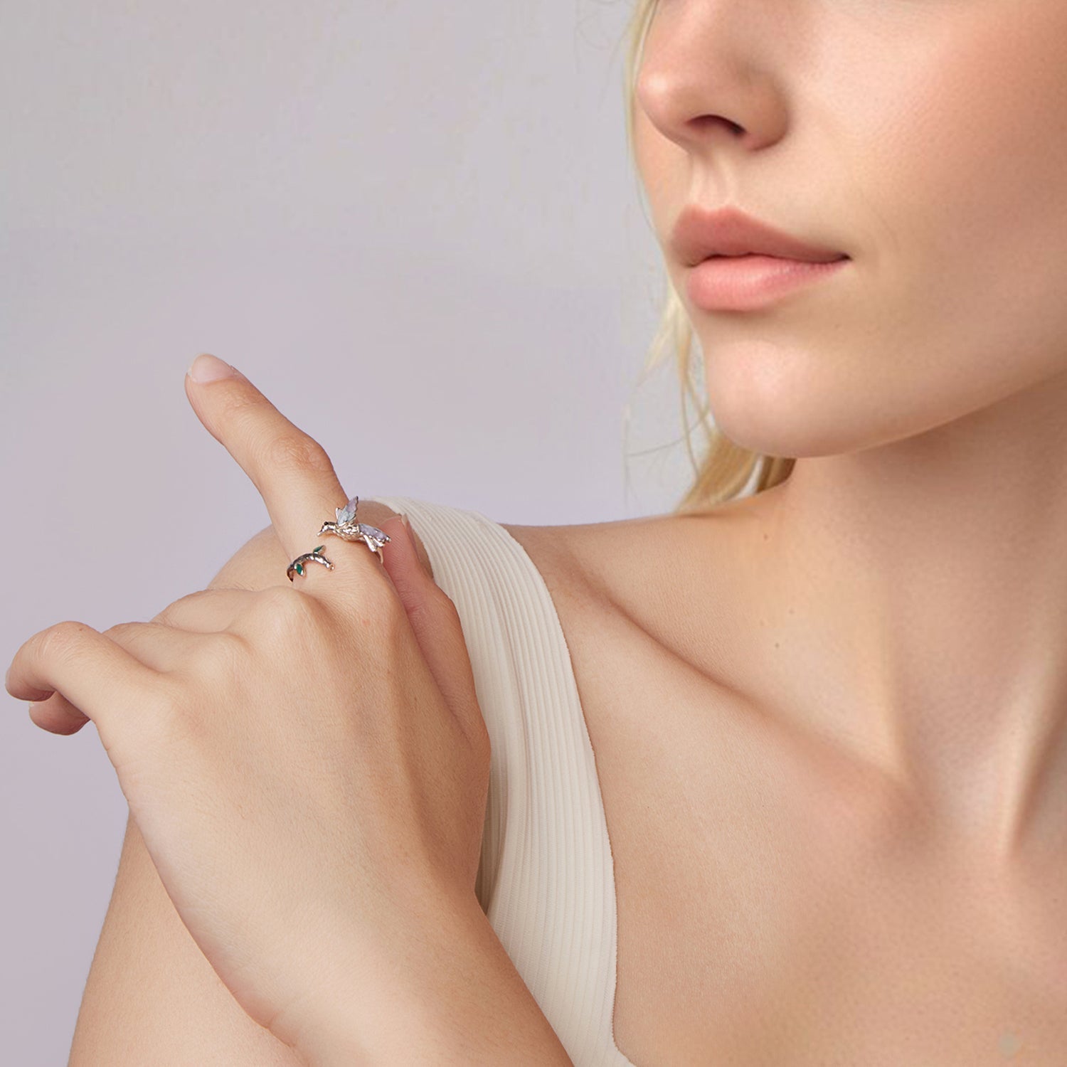 925 Sterling Silver Ring with Enamel and Oxidized Finish in Style E for Women  DestGlow