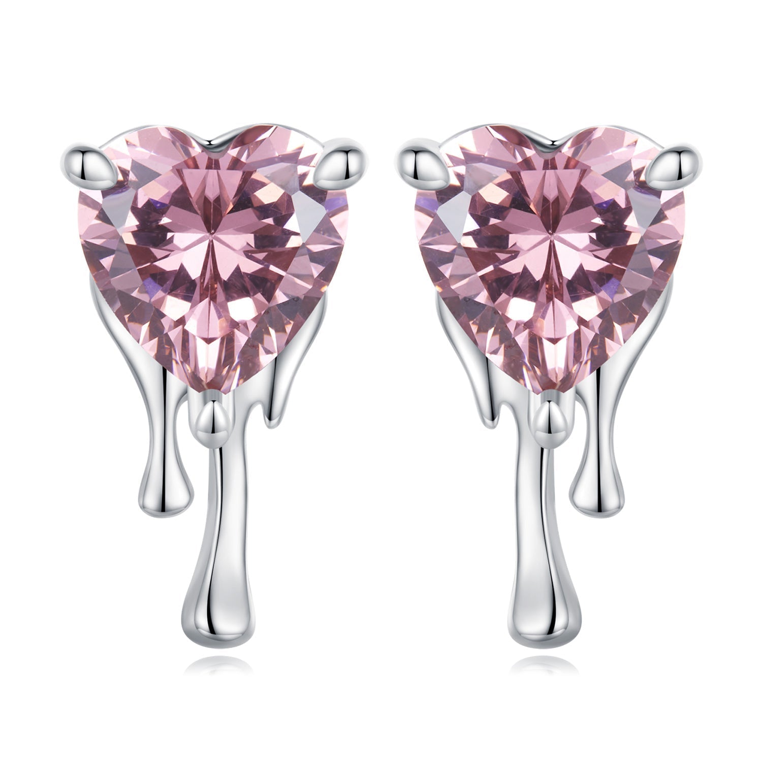 925 Sterling Silver CZ Earrings with Pavé Setting for Women
