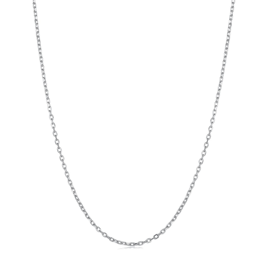 925 Sterling Silver Plated Platinum 45cm + 5cm Necklace for Women  DestGlow
