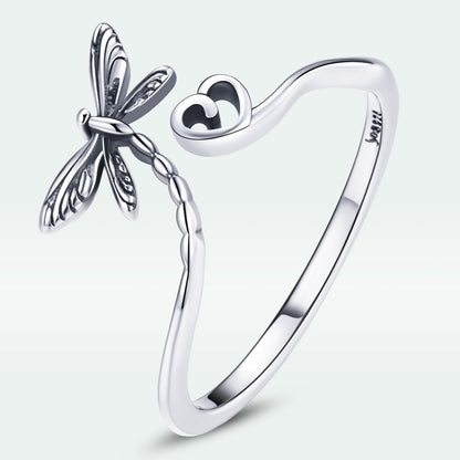925 Sterling Silver Dragonfly Ring for Women  DestGlow