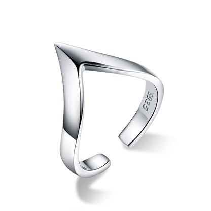 925 Sterling Silver Ring with Platinum Plating - 0.3cm Width - Unisex  DestGlow