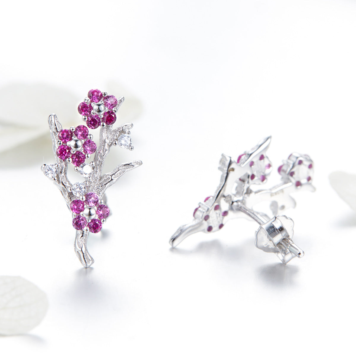 925 Sterling Silver Earrings with Pavé Setting CZ for Women  DestGlow