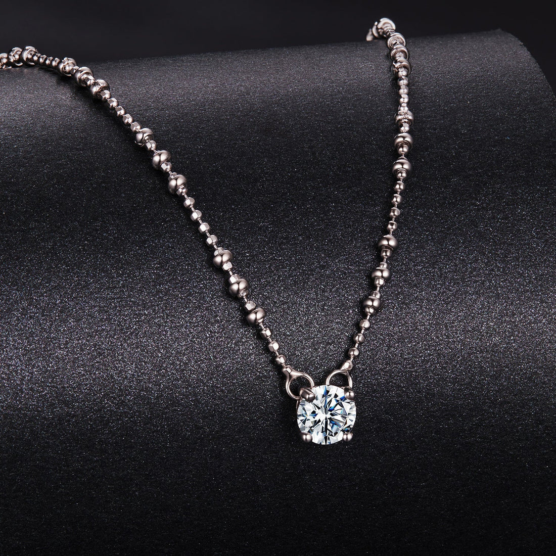 925 Sterling Silver 0.5 Carat Moissanite Necklace for Women  DestGlow