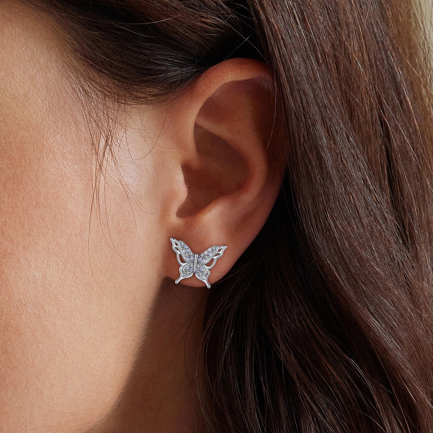 925 Sterling Silver Opal Nanometer Stone Earrings for Women  DestGlow