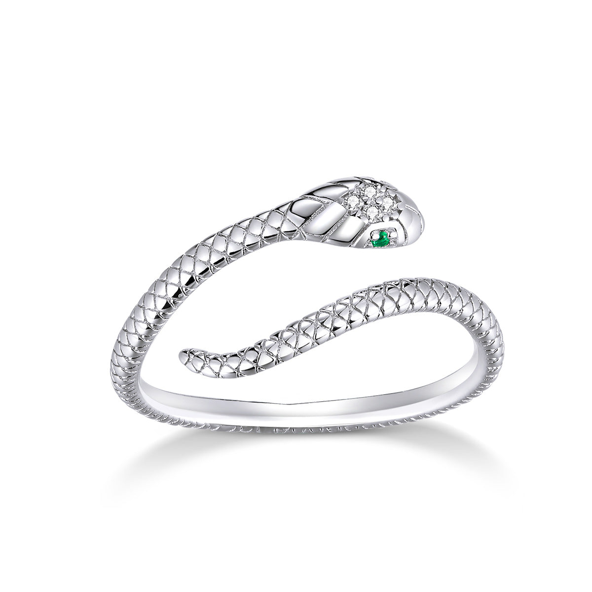 925 Sterling Silver CZ Plated Platinum Ring - Slim and Elegant Style 