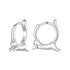 925 Sterling Silver Earrings for Women, Size 15*4mm, Inner Diameter 10mm, Plated Platinum  DestGlow
