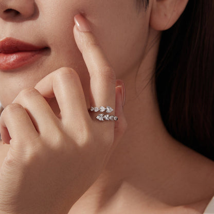 925 Sterling Silver White Gold Plated Pavé Setting Rings for Women  DestGlow