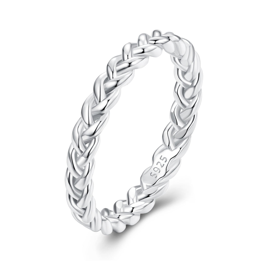 925 Sterling Silver Plated Platinum Ring Size 6 for Women  DestGlow