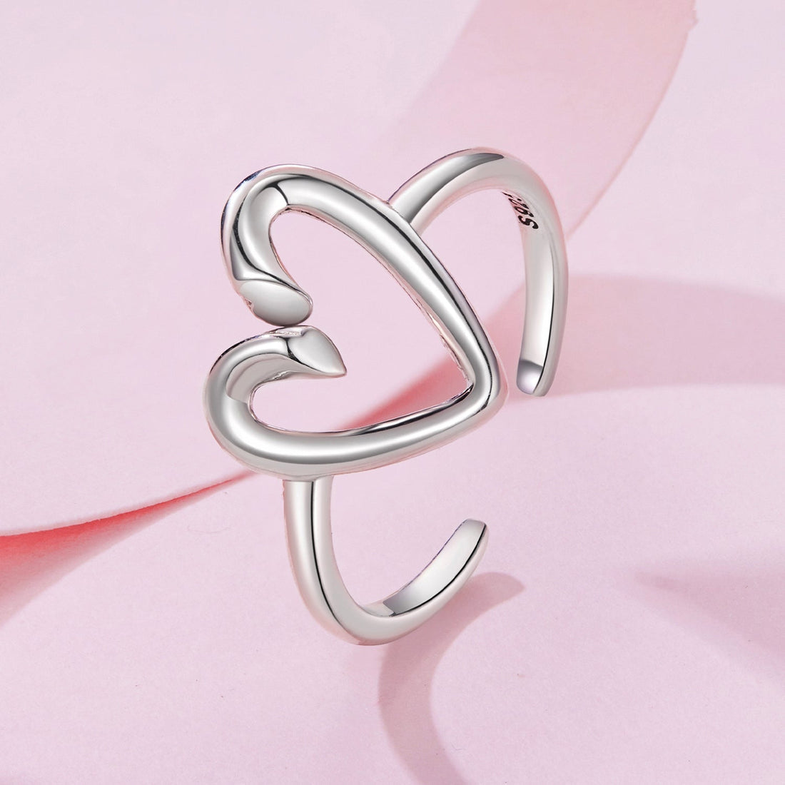 925 Sterling Silver Oxidized Silver Heart Ring for Women  DestGlow