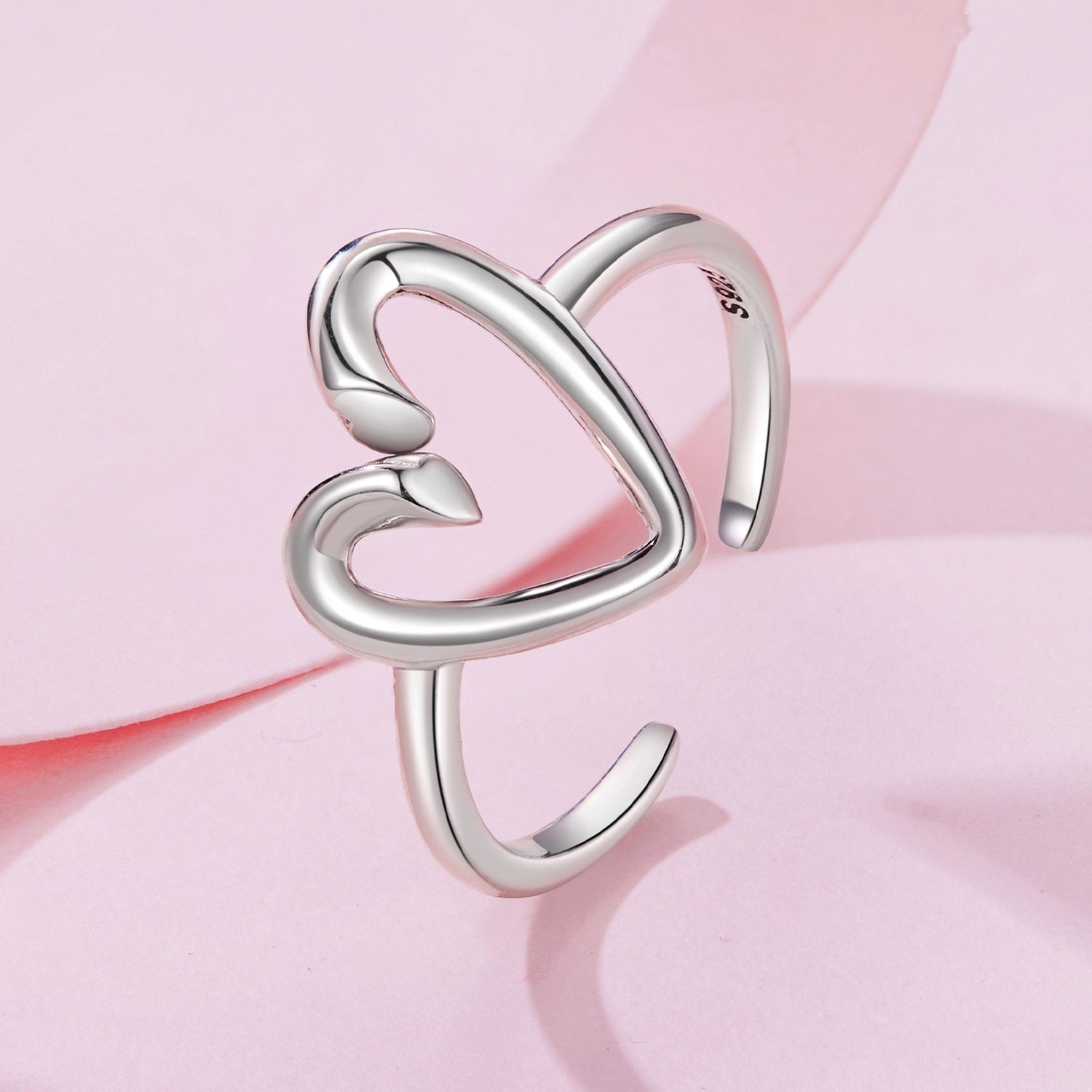 925 Sterling Silver Oxidized Silver Heart Ring for Women  DestGlow