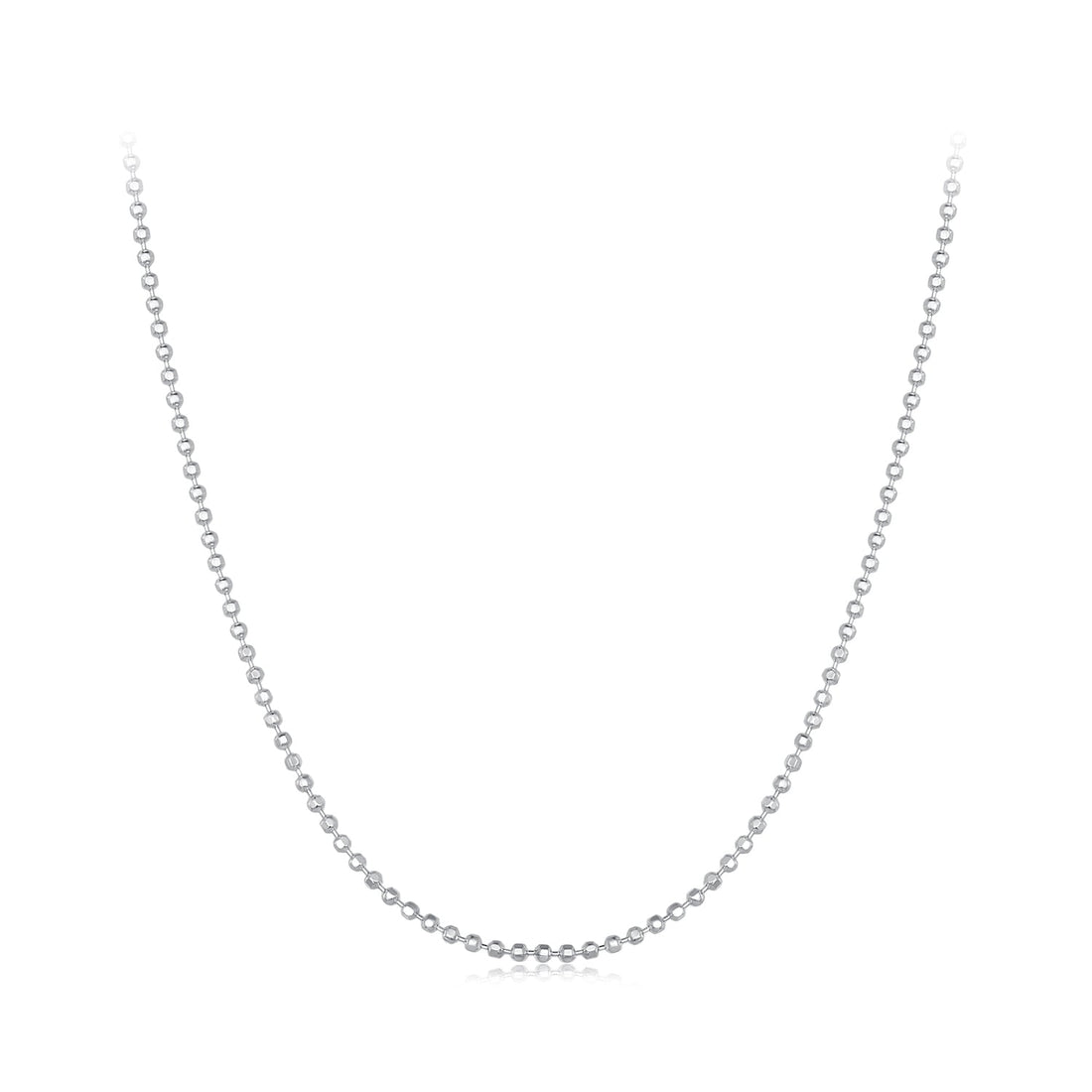 925 Sterling Silver Plated Platinum Necklace 400+50mm for Women  DestGlow