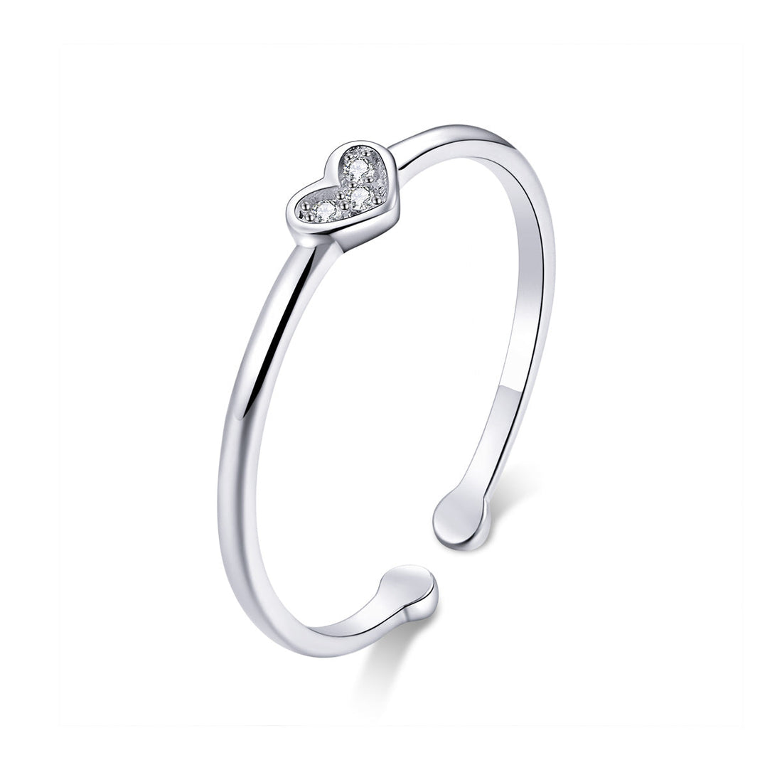 925 Sterling Silver Plated Platinum Pavé Setting CZ Ring  DestGlow
