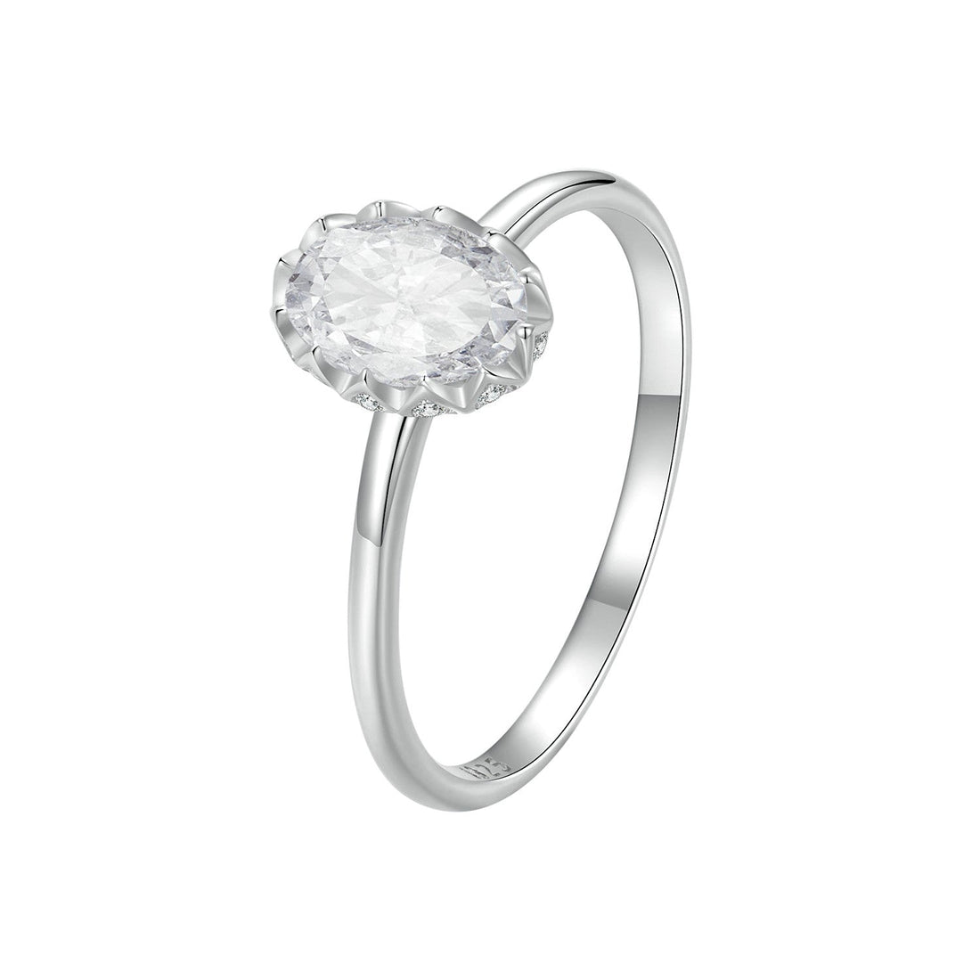 925 Sterling Silver 1.6mm Moissanite 1ct Ring in Size 6 for Women  DestGlow