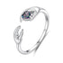 925 Sterling Silver Transparent Glass Oxidized Silver Ring for Women  DestGlow