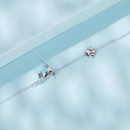925 Sterling Silver &amp; Plated White Gold Adjustable Bracelet for Women