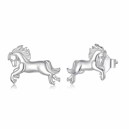 925 Sterling Silver Earrings 0.9*1.3cm with White Gold Plating for Women  DestGlow