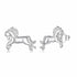 925 Sterling Silver Earrings 0.9*1.3cm with White Gold Plating for Women  DestGlow
