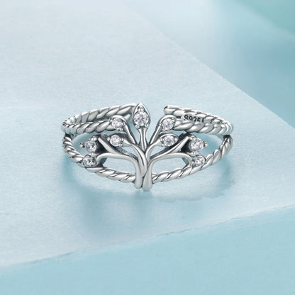 925 Sterling Silver Oxidized Pavé CZ Ring for Women  DestGlow