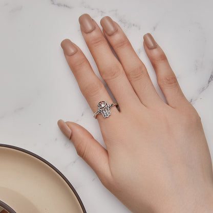 925 Sterling Silver 1.1mm Pavé Setting CZ Ring  DestGlow