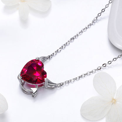 925 Sterling Silver Necklace with 1.5x1.3 cm Pendant for Women  DestGlow