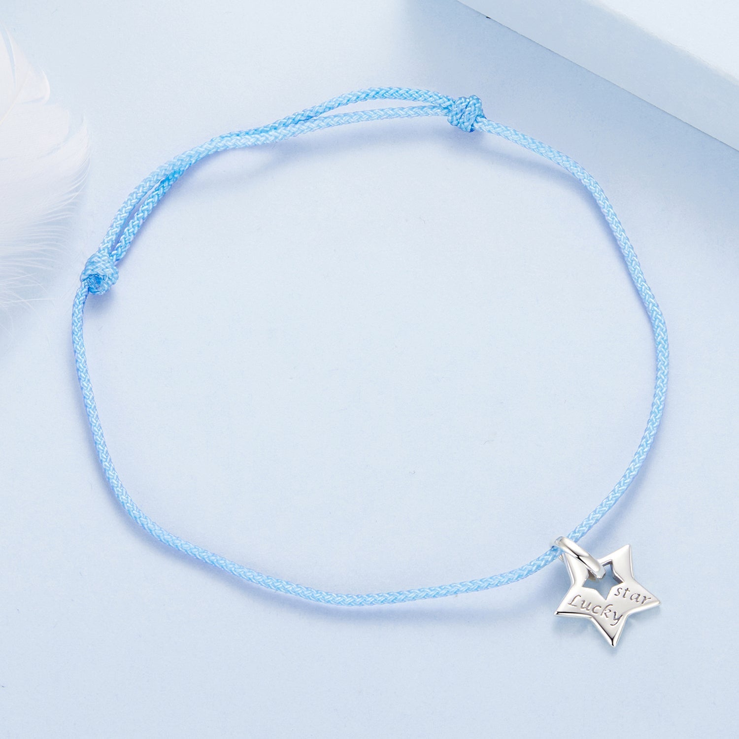 925 Sterling Silver Adjustable Cotton Rope Bracelet for Women  DestGlow