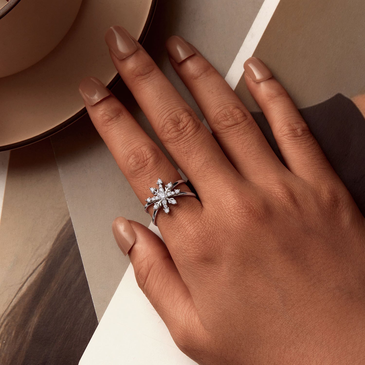 925 Sterling Silver Platinum Plated Pavé Set CZ Ring for Women  DestGlow