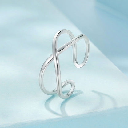 925 Sterling Silver Oxidized 0.7cm Ring for Women  DestGlow