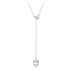 925 Sterling Silver White Gold Plated Necklace with Quality Shell Pearl and CZ for Women  DestGlow