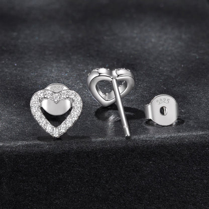 925 Sterling Silver Moissanite 0.10 Carat Earrings for Women  DestGlow