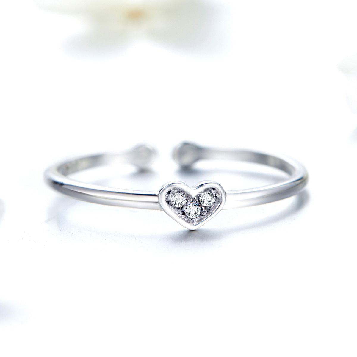 925 Sterling Silver Plated Platinum Pavé Setting CZ Ring  DestGlow