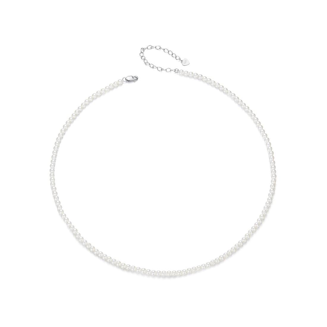 925 Sterling Silver White Gold Plated Necklace with Quality Shell Pearl for Women  DestGlow