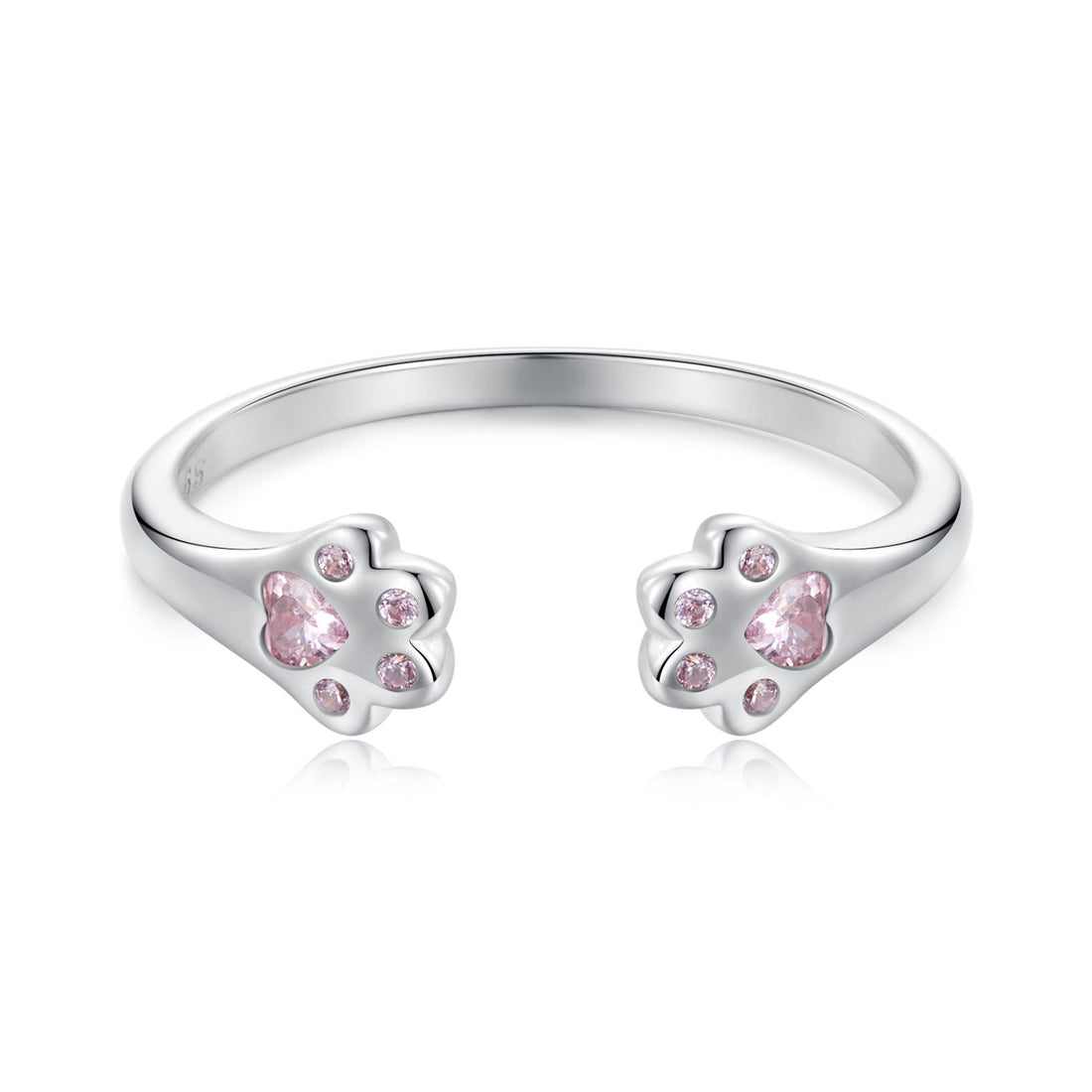 925 Sterling Silver White Gold Plated Pavé Setting CZ Ring  DestGlow