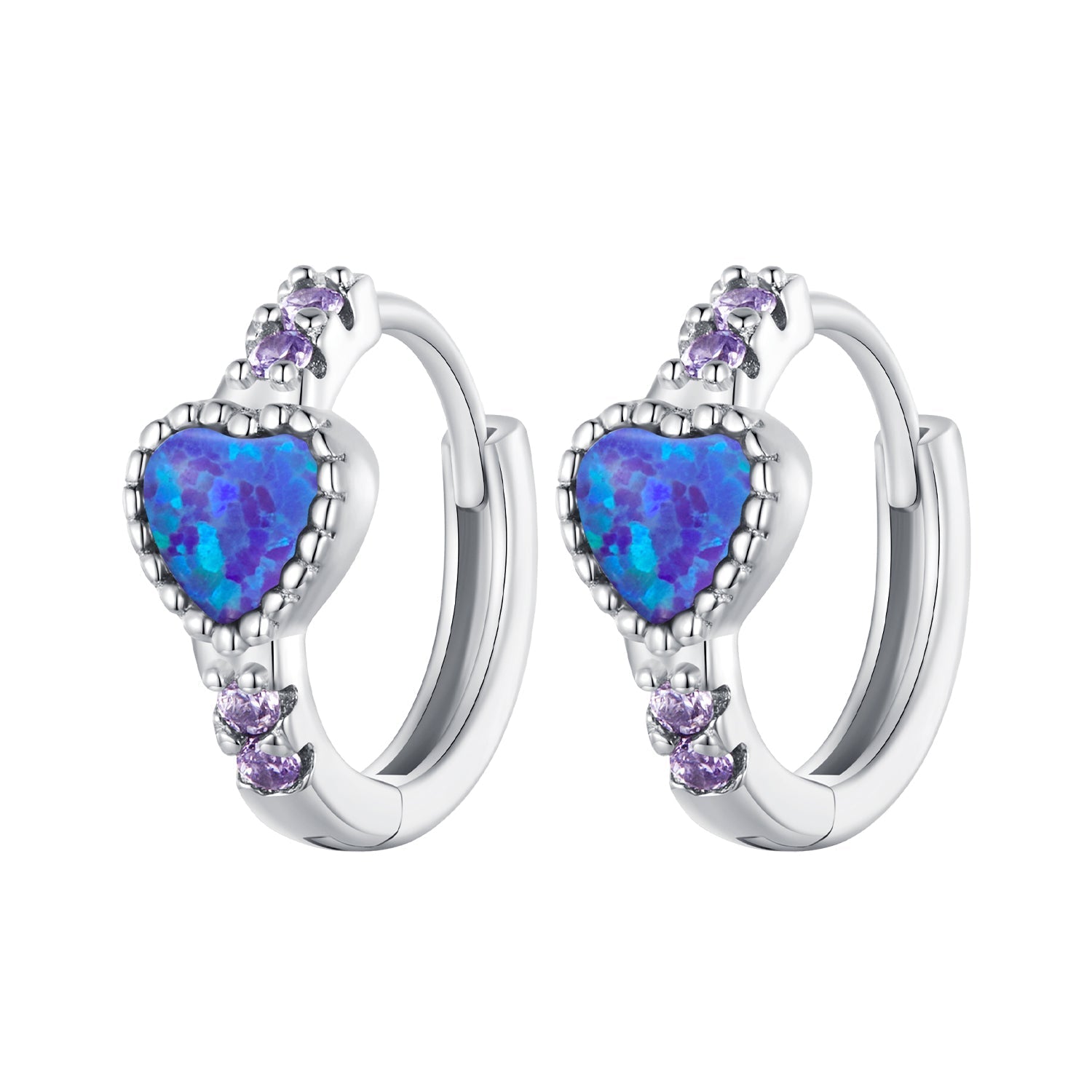 925 Sterling Silver Translucent Opal Earrings with CZ for Women  DestGlow