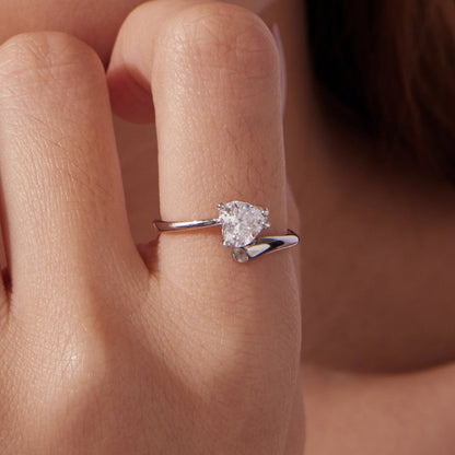 925 Sterling Silver Ring with Pavé Setting CZ, 0.6 cm Width, Style E for Women  DestGlow