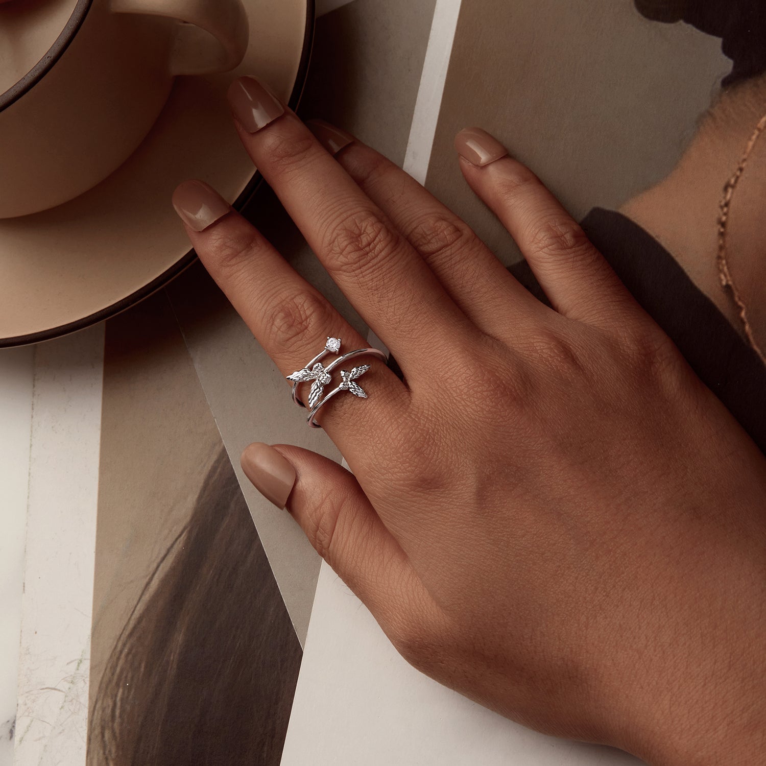 925 Sterling Silver Pavé Setting CZ Ring  DestGlow