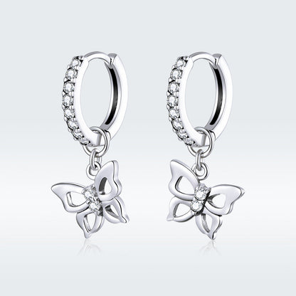 S925 Oxidized Silver Pavé Setting CZ Earrings for Women  DestGlow
